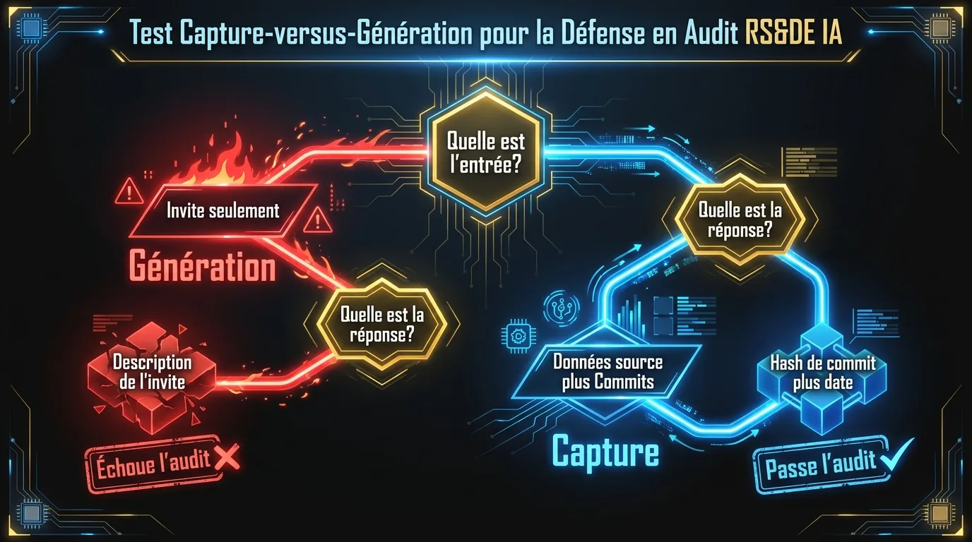 Diagramme du test en deux questions pour classifier les outils RS&DE IA comme basés sur la capture ou la génération