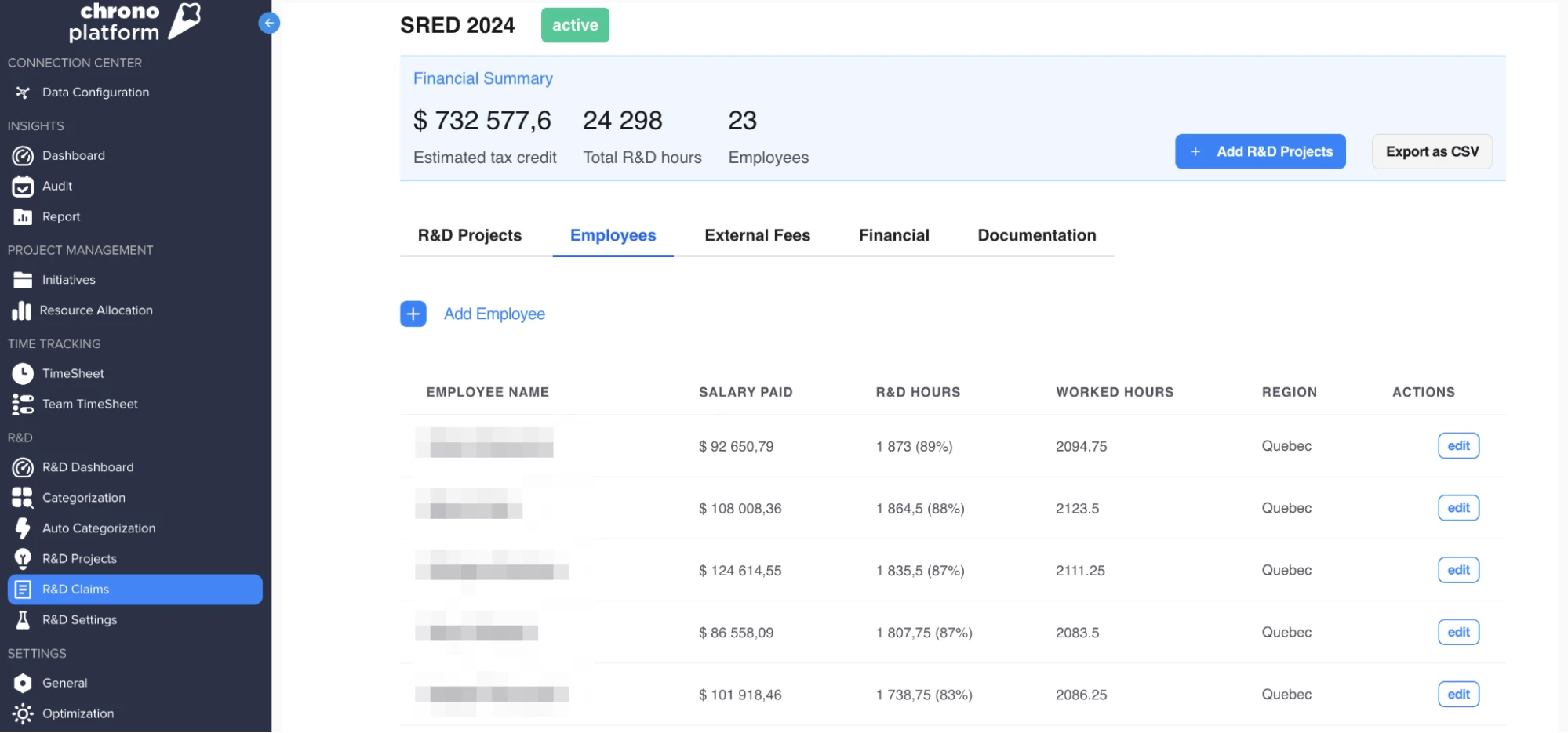 Collecte automatisee de preuves RS&DE par Chrono