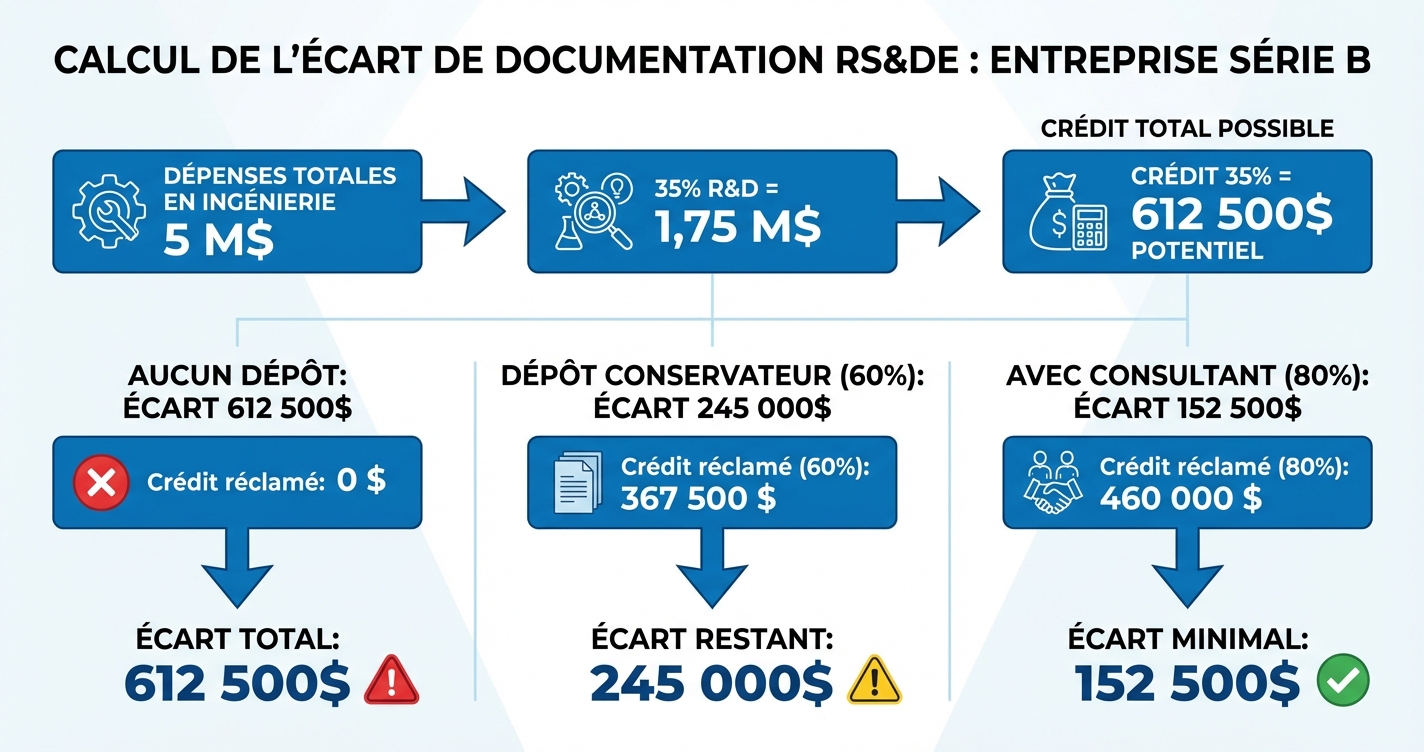 Calcul de l'écart de documentation RS&DE